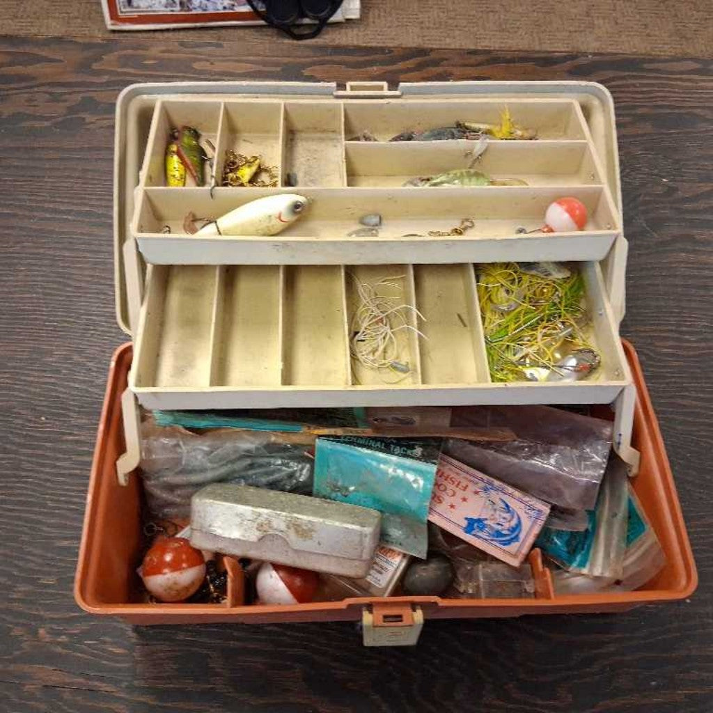 Vintage Tackle Box w/Gear
