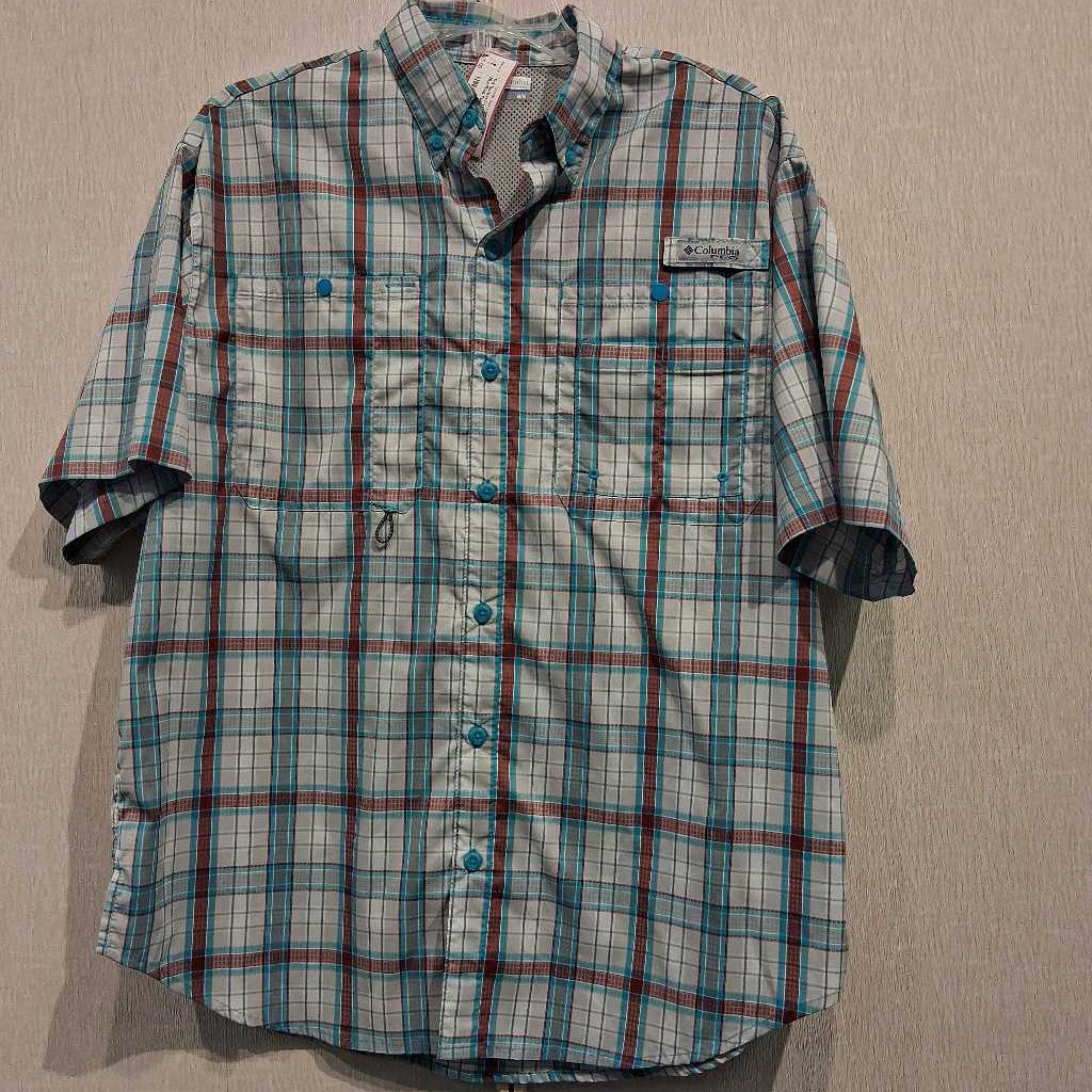 S/S Button Front Tech Shirt