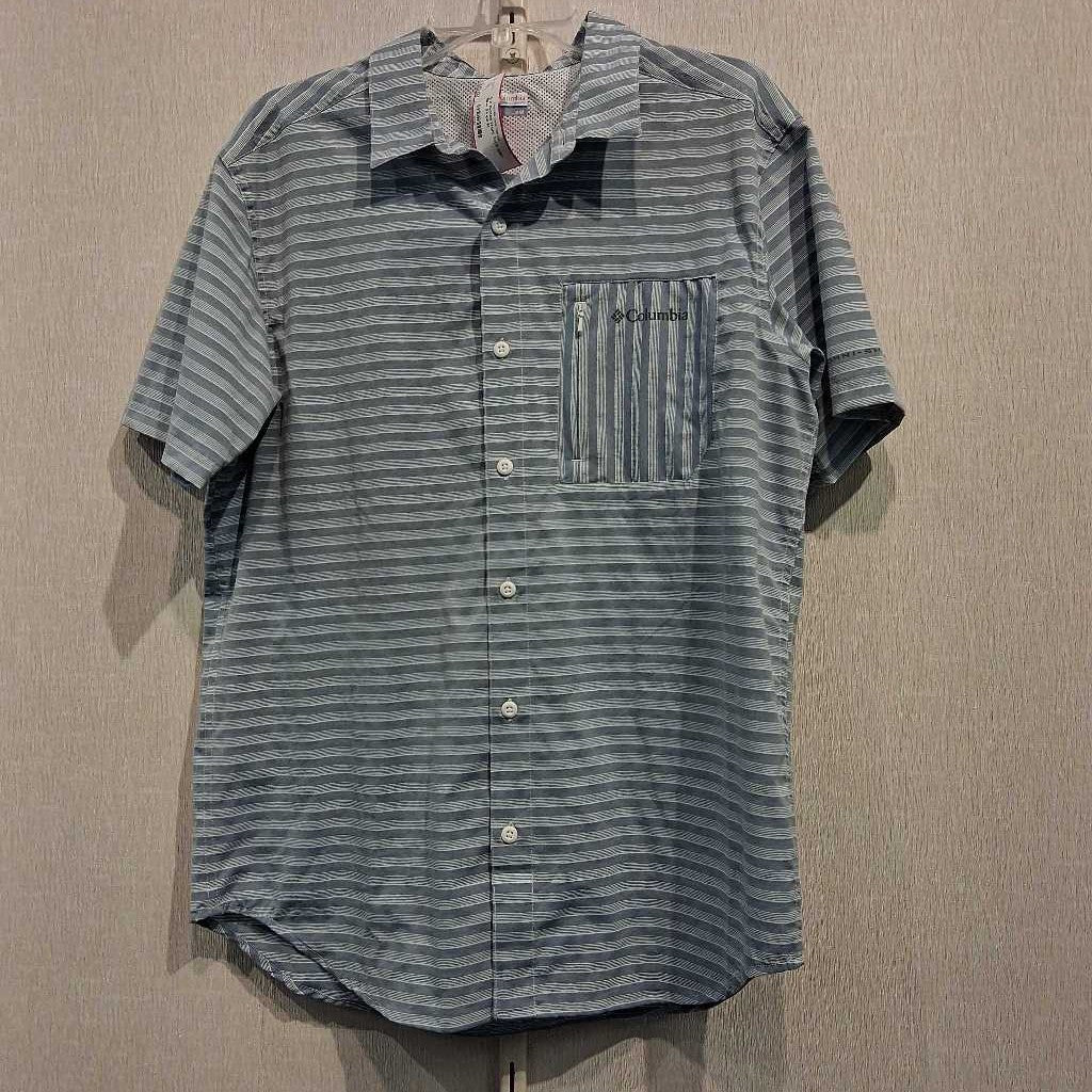 S/S Button Front Tech Shirt