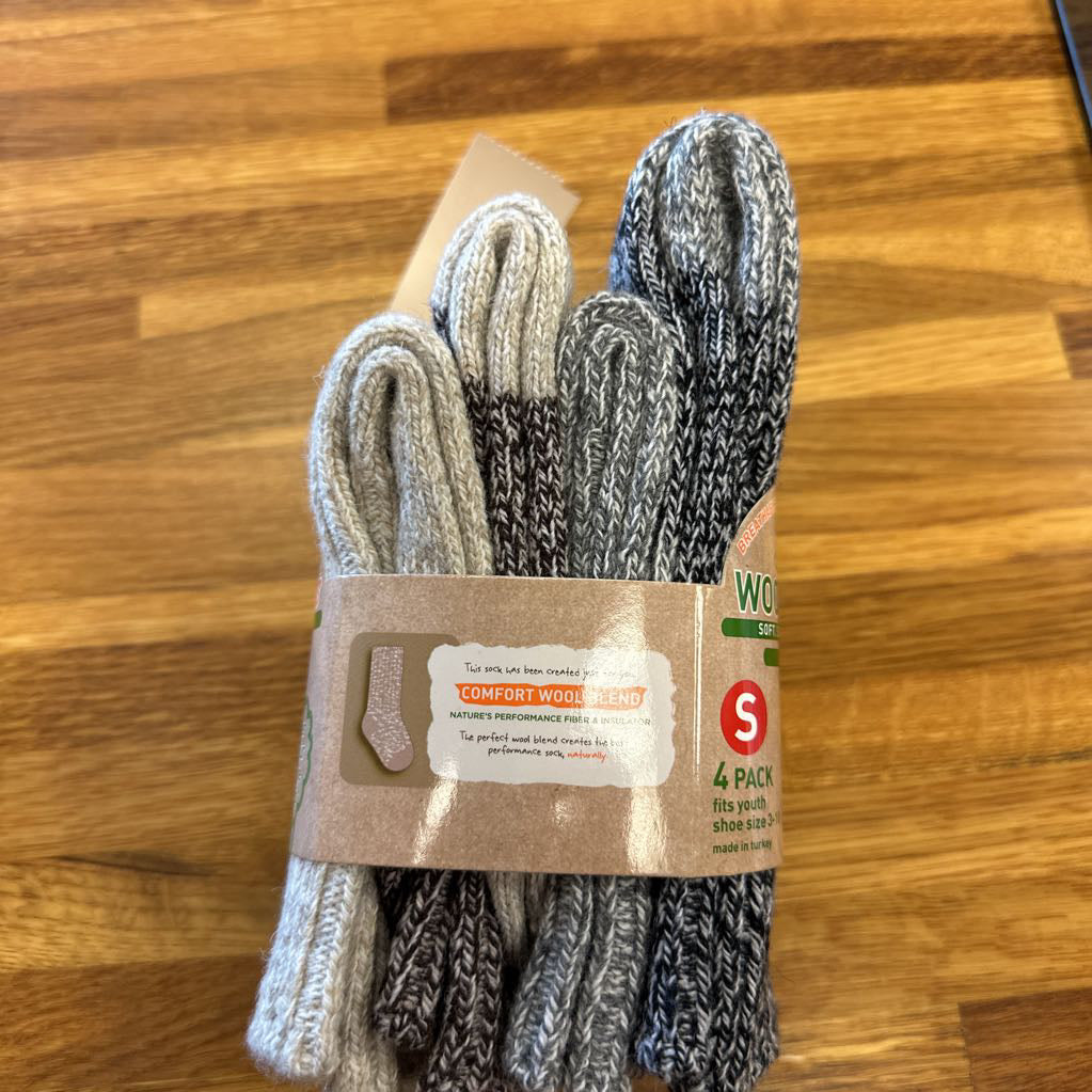 Wool Socks (4 pack) Kid's