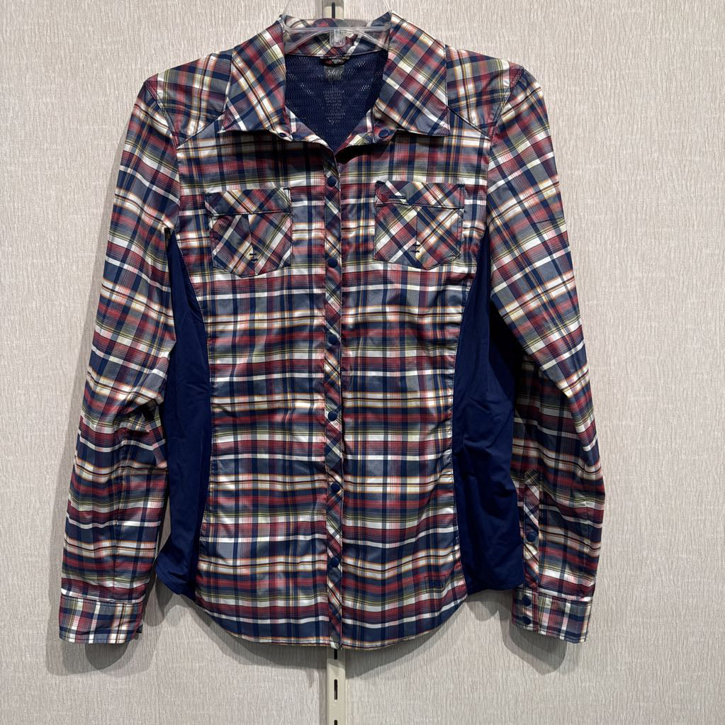 L/S snap front vented shirt, womens