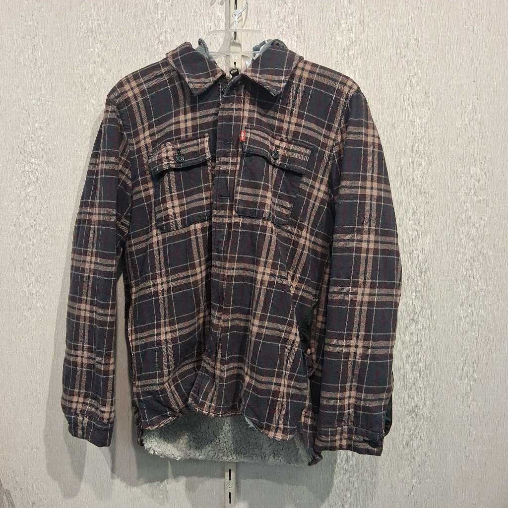 Plaid Sherpa-Lined Hooded