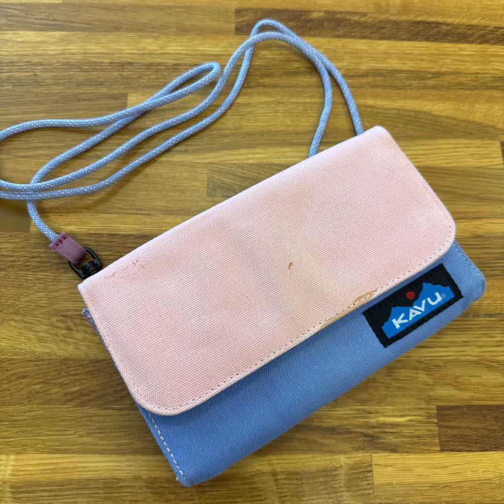 Cloth rope sling wallet (*stain)