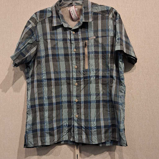 S/S Button Front Tech Shirt