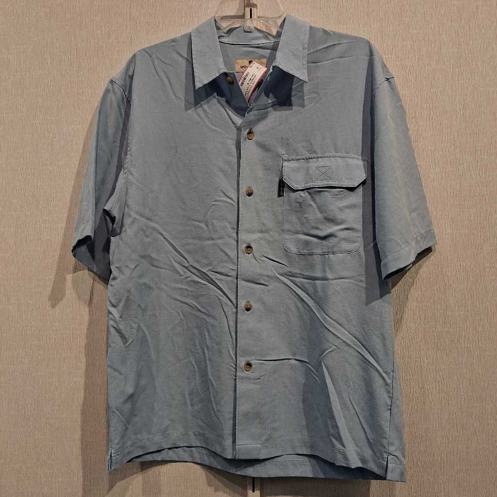 S/S Button Front Tech Shirt