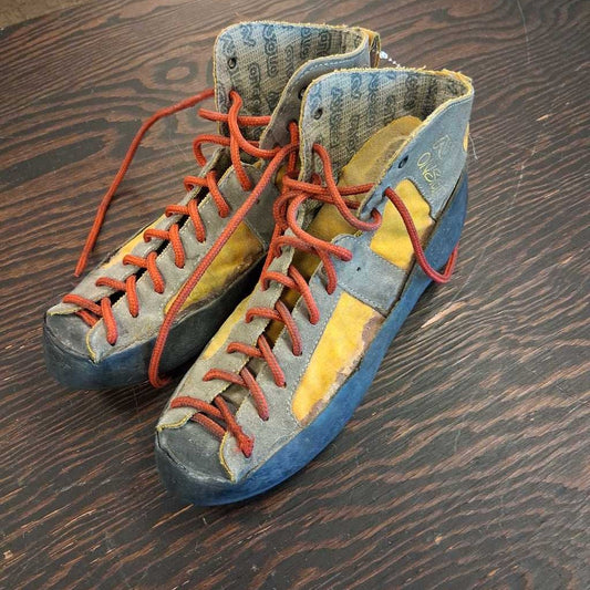 Vintage hi-top climbing shoe