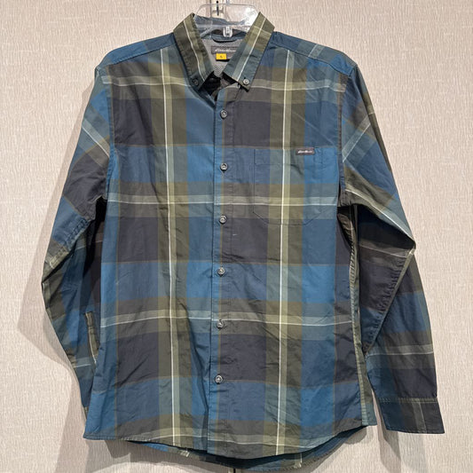 L/S button front tech shirt