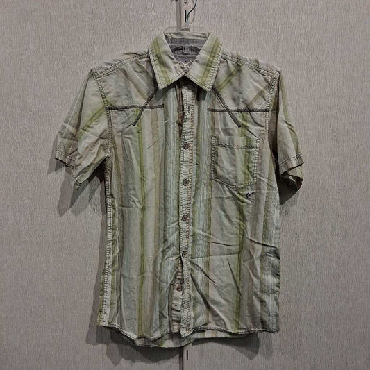 S/S Button Front Cotton Shirt