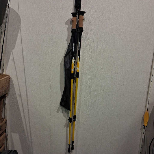 Telescoping Trekking Poles w/ cork grips (end of one lever snapped off)