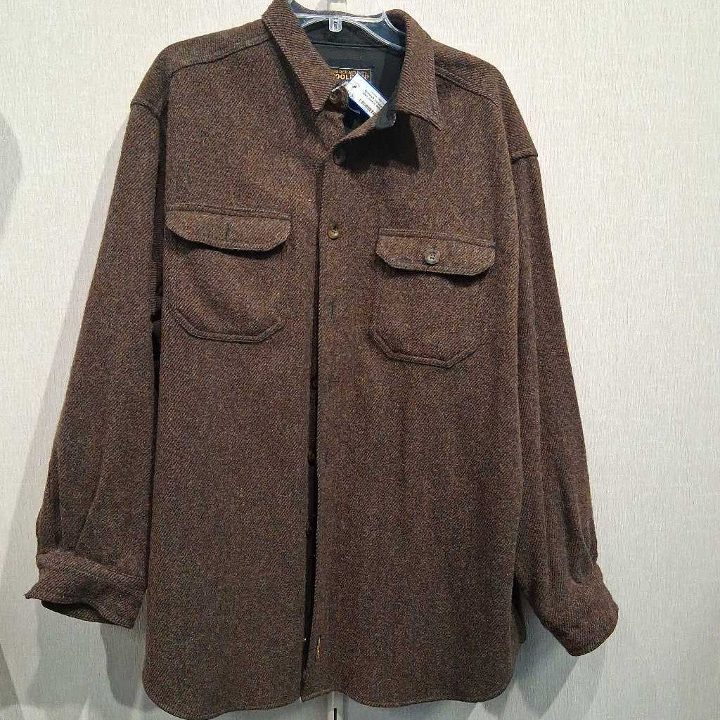 Vintage 100% Wool Shirt Jacket with Sheep Tag