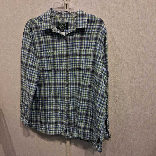 L/S flannel button down, womens