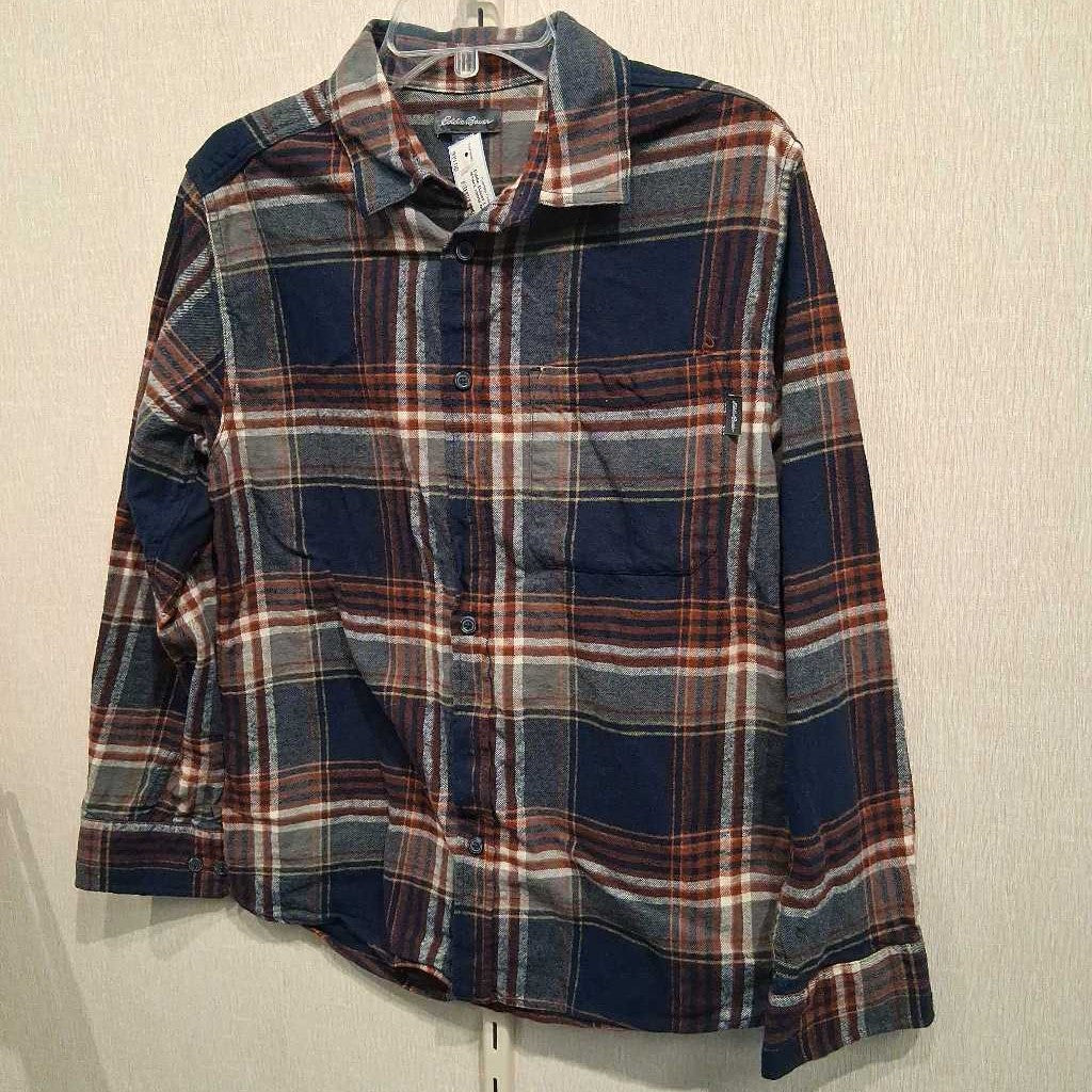 L/S flannel button down, mens