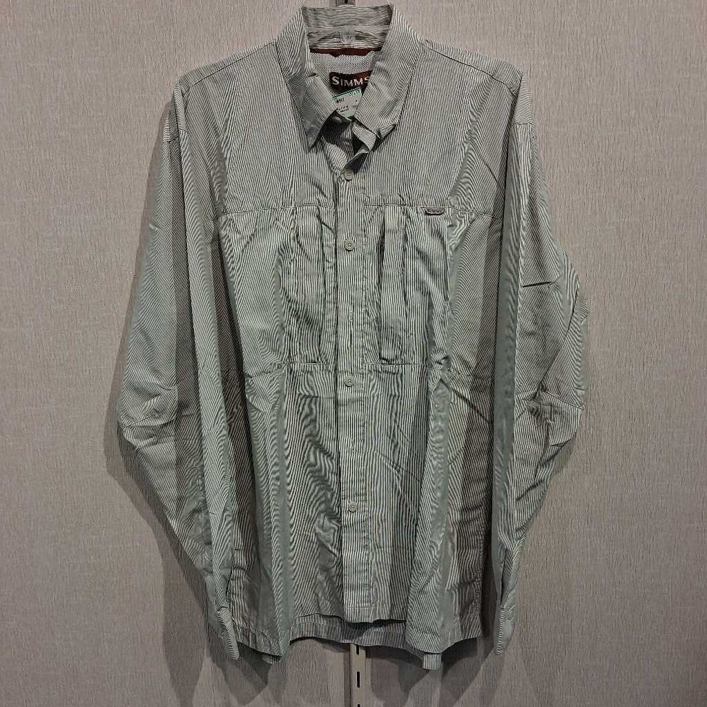 L/S Striped Button Front Fishing Shirt