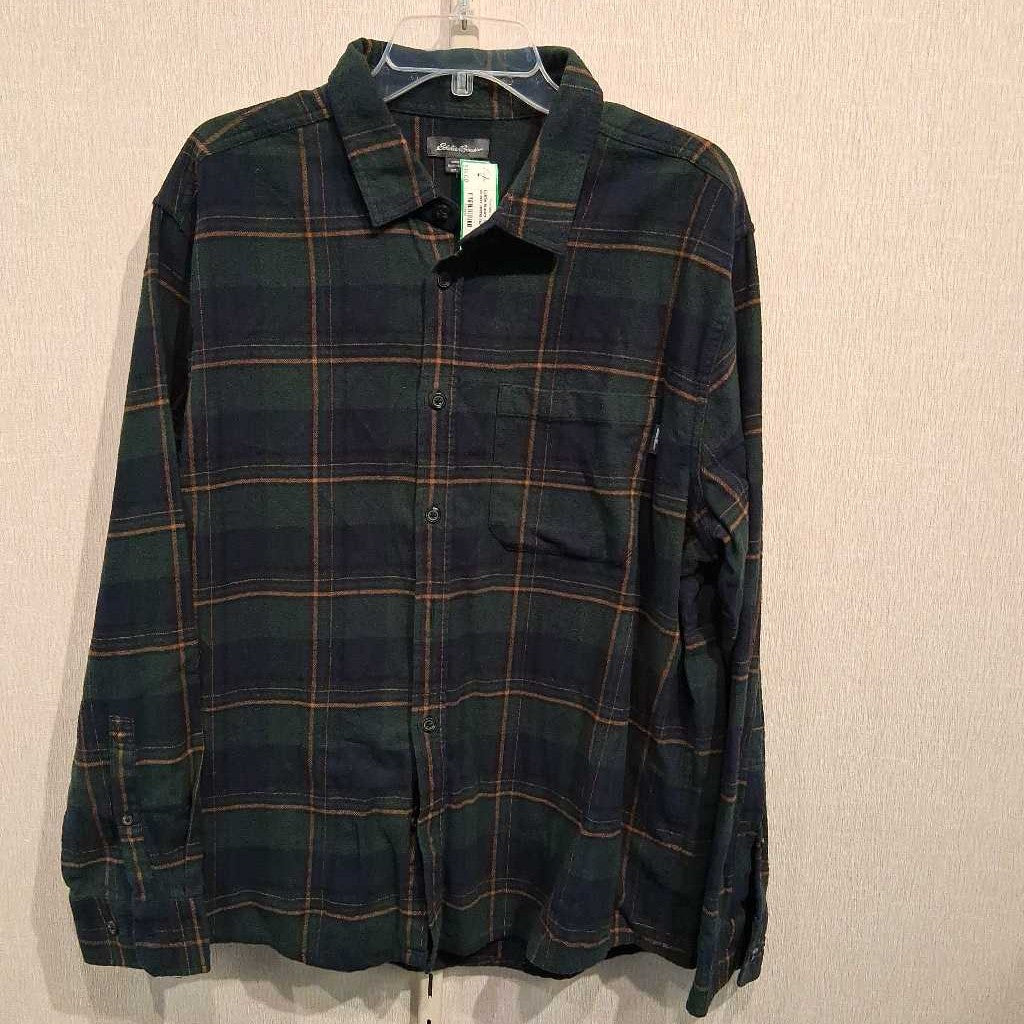 L/S flannel button down, mens