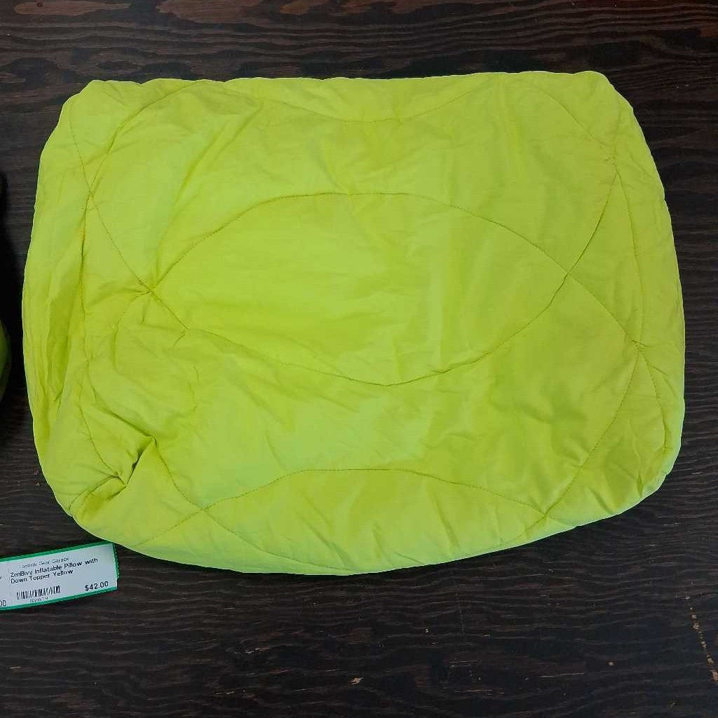 Inflatable Pillow with Down Topper