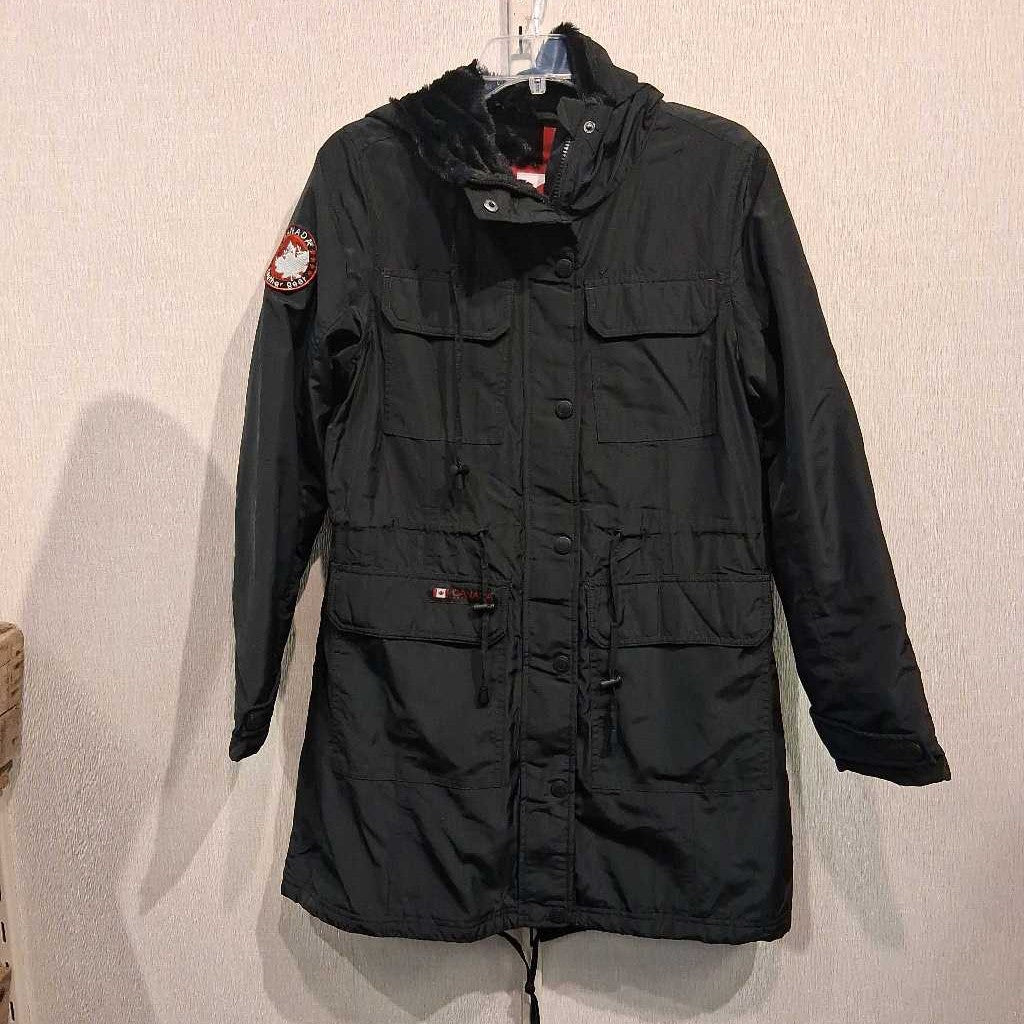 Long hooded lined jacket, womens